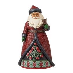 Enesco Jim Shore Holiday Manor Santa W/bell Figurine
