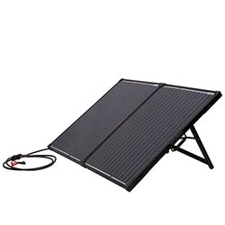 Juego de cargador solar Technaxx de 100 W TX-215 - panel solar de energía portátil monocristalino con controlador de pantalla LCD: ideal para jardines, camping