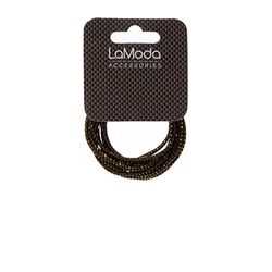 LA MODA PONYTAIL BANDS 12 BLACK