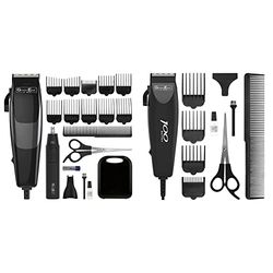 WAHL GroomEase Clipper & Head Shaver Gift Set - 100 Series Men's Clipper Set, Male Grooming Kit with Corded, Mains Powered Clipping