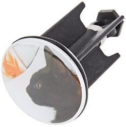 WENKO Wastafel stopper Pluggy® Cat - afvoerstop, voor alle gangbare afvoeren, kunststof, 3,9 x 6,5 x 3,9 cm, meerkleurig