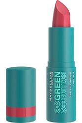 Maybelline New York - Rossetto satinato e pigmentato - Arricchito con burro di cacao - 86% di ingredienti di origine naturale - Formula Vegan - Butter Cream Green Edition - Tonalità: Floreale (08)