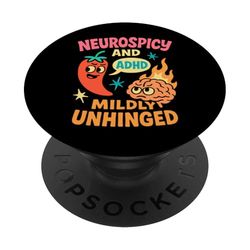 Humor neurodivergente TDAH Meme Disfunción Ejecutiva Rabia PopSockets PopGrip Adhesivo