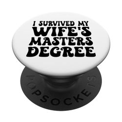 Sono sopravvissuto a mia moglie Master Laurea Moglie Amici PopSockets PopGrip Intercambiabile