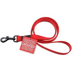 Consentida Laisse pour Grand Chien T4 - Taille XL 80 x 2,5 cm - Unie - Rouge - Tissu résistant fabriqué en Nylon - Facile à Attacher - Accessoires pour Chiens