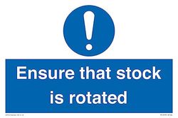 Ensure That Stock Is Rotated Sign Sign - 300x200mm - A4L