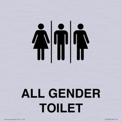 Female, Male and Non-gender specific Sign - 150x150mm - S15