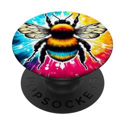 Cool Graphic Tie Dye Gafas de sol Bumble Bee Ilustración Arte PopSockets PopGrip Intercambiable