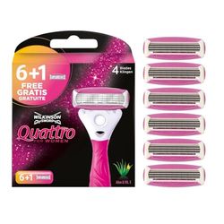 Wilkinson - Quattro For Women - Lames de rasoir pour femme - Pack de 7