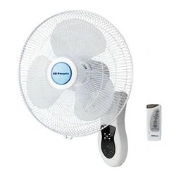 Orbegozo WF0242 Ventilateur mural, télécommande, 3 vitesses de ventilation, tête oscillante orientable, avec minuterie, 40 W, plastique