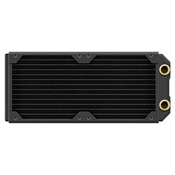 Corsair Hydro X Series XR5 240 mm Neo Radiateur de Refroidissement Liquide – Cœur en Cuivre – Optimisé pour Un Faible Bruit – 2 Support pour Ventilateur 120 mm – Filetages G1/4” - Noir