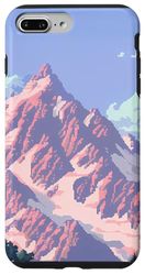 Coque pour iPhone 7 Plus/8 Plus Impression pixellisée Retro Mountain 8 bits