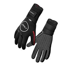 ZONE3 Guantes de Neopreno Heat Tech, Adultos Unisex, Negro/Rojo, XS