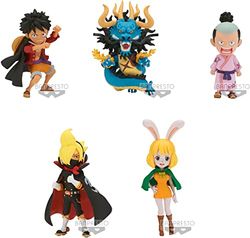 BANPRESTO - Pack 1 figuras World Collectable Wanokuni Onigashima 3 One Piece 7cm surtide, 144222
