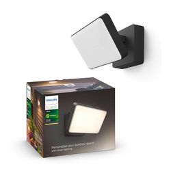 Philips Hue White, Proiettore LED Dimmerabile, per Esterni, fino a Nero