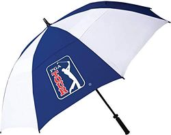 PGA Tour Windproof Golf Umbrella, Blue,White, 62-Inch