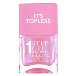 Nails Inc It's Topless Gel-Like Nail Polish, 4-in-1 Base Coat, Treatment, Colour & Top Coat, Long Lasting, Strong, Chip Free Nails, Glossy Salon Quality Manicure, Air Dry Nail Polish, Addison, 14 ML