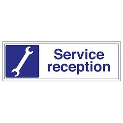 V Safety Service Reception Panneau de sécurité en aluminium composite 450 x 150 mm 3 mm
