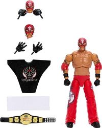Mattel WWE Ultimate Edition Fan Takeover Rey Mysterio Figura de acción coleccionable con accesorios intercambiables, cabezas extra y manos intercambiables - Para niños y niñas + 8 años, HVV70