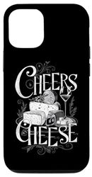 Carcasa para iPhone 13 Saludos a los amantes del queso y el vino