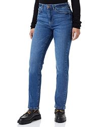 Vila Viagnes Jo MBD Hw Straight Su-noos jeans voor dames, blauw (medium blue denim), 42W x 30L