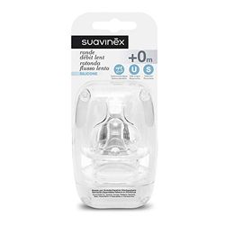 Suavinex - Juego de 2 tetinas (punta redonda)