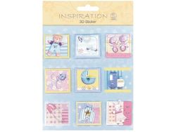 Ursus Pegatinas 3D Baby compuesta por Varios Niveles, Materiales de Alta Calidad, Autoadhesivas, para Decorar Tarjetas de felicitación, Scrapbooking y Otras Manualidades, Papel, carbón, talla única
