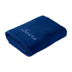 Frottana Pearl - Asciugamano da sauna con motivo ricamato, 80 x 200 cm, 100% cotone, colore: Mare profondo