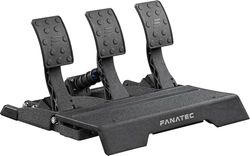FANATEC CSL Elite Sim Racing Pedalen v2 – Set van 3 Pedalen (Koppeling, Rem, Gashendel), Plug-and-Play, Contactloze Hall-Sensoren, RJ12/USB voor PC, PS5, PS4, Xbox Series X|S, Xbox One