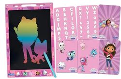 Lexibook, Gabby's Dollhouse, Magic Slate, Art and craft toy for girls and boys, Multicoloured drawings, 28 cm screen, Includes 1 stylus and 6 stencils, Pink, CRT10GDH
