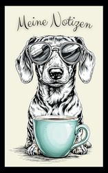 Meine Notizen: Dackel Notizbuch | 120 Seiten Punktraster | Softcover | Notizheft für Hundehalter