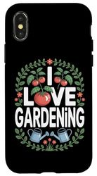 I Love Gardening Tomate Plant Coque pour iPhone X/XS