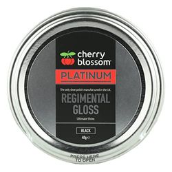 Cherry Blossom Platinum Regimental Gloss Polish Black 40g