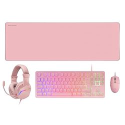 Mars Gaming Mcp-rgb3p Kit Gaming Mouse Keyboard Headset Mouse Pad Spanish QWERTY