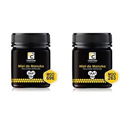 COMPTOIRS ET COMPAGNIES - Miel de Manuka Actif - IAA18+ (MGO696+) - Origine Nouvelle Zélande - 250g & Miel de Manuka Actif - IAA10+ (MGO263+) - Origine Nouvelle Zélande - 250g