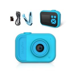 MyFirst Camera 10 - Cámara para niños y niñas de 5 MP con Video Full HD, Lector de Tarjetas y Adaptador para trípode (Azul)