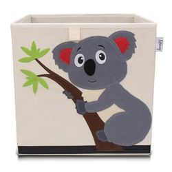 Lifeney 833073 Boîte de rangement koala, Coffre à jouet, Feutre, Polyester, Coloré, 33 x 33 x 33 cm