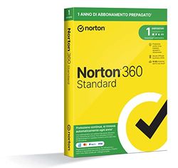 Norton 360 Standard 2024, Antivirus per 1 dispositivo, Licenza di 1 anno con rinnovo automatico, PC, Mac, tablet e smartphone