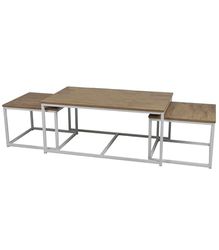 Urban Living Table Basse, Bois/Blanc, Normal