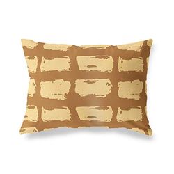 BonaMaison Tons Bruns Housse de Coussin Motif, Taie d'oreiller pour Lit Voiture Canapé Maison Salon Chambre, Décoration D'intérieur, 35x50 Cm - Conçu et Fabriqué en Turquie
