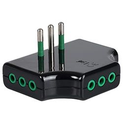 Adaptador triplo prato 10 A T preto 82251 FME [FME]