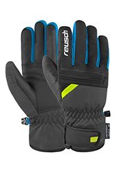 Reusch Baldo R-TEX XT - Guanti invernali impermeabili, traspiranti e caldi, unisex, guanti da neve, guanti da sci, da uomo, da donna, colore: grigio scuro-giallo, 10,5