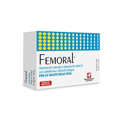 Femoral® Integratore Alimentare per la salute delle Ossa - a base di Vitamina K2 naturale e Vitamina D3 ad alto dosaggio, con Lattoferrina e BioCell Collagen® - 30 softgel