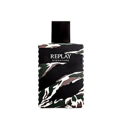 Replay - Signature For Man Eau De Toilette - Profumo da Uomo Intenso e Caldo dal Carattere Dinamico, Fragranza olfattiva Legnosa - Speziata. Flacone da 100 ML