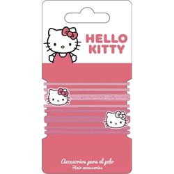 Hello Kitty Lot de 8 élastiques à cheveux pour fille Rose avec motifs officiels Sanrio