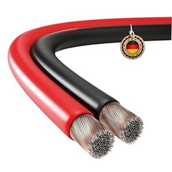 ETEC, câble haut-parleur 30 mètres, câble haut-parleur CCA, section de câble 2x0,75mm², rouge/noir