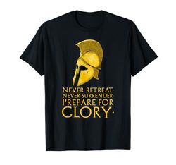 Motivational Inspiring Ancient Greek Spartan Warrior Helmet Maglietta