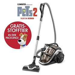 Rowenta RO8396EA Silence Force Multi-Cyclonic Animal Care - Aspiradora sin Bolsa Home Care + Car Care + Peluche Pets marrón