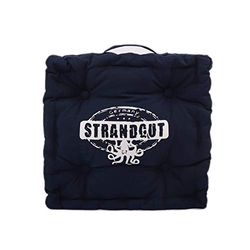 Strandgut07 Q020 Zitkussen, Donkerblauw, 40 x 40 x 10 cm