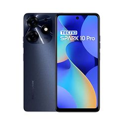 TECNO Mobile Spark 10 Pro Smartphone (Android, Dual SIM, 2460 x 1080 pixels display, 8 GB RAM, 128 GB geheugen, Octa-Core, 50 MP Dual Camera) Starry Black